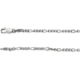 Sterling Silver 2.5mm Figaro Chain