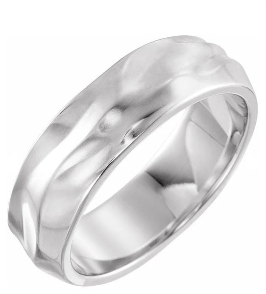 Organic Free Form Men's Wedding Band