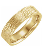 Tree Bark Men's Wedding Band