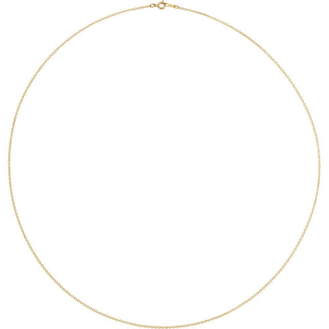 14K Yellow Gold Filled 1mm Cable Chain
