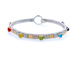 Seven Chakras Gemstone Bangle Bracelet