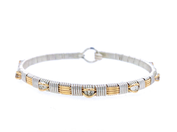 White Topaz Classic Bangle Bracelet