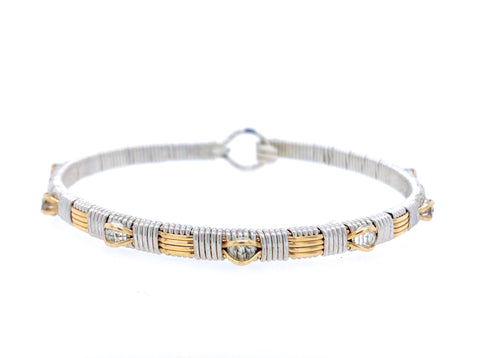 White Topaz Classic Bangle Bracelet