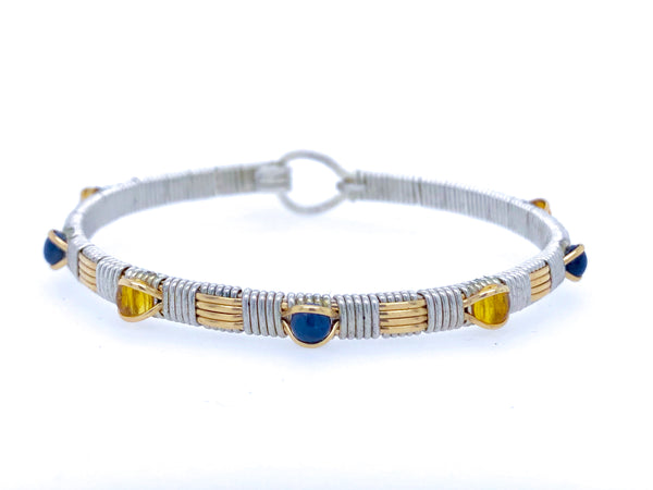 College Colors Classic Gemstone Bangle (University of Virginia)