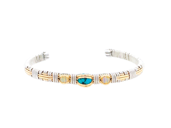 Southwest Turquoise Opal Cuff Bracelet