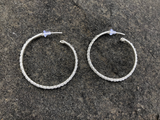 Basket Weave Hoop Earrings