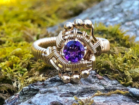Amethyst Andromeda Petite Gemstone Ring