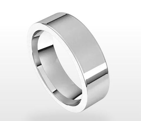 Flat Comfort Fit Men's Wedding Band