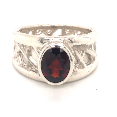 Garnet Connection Ring