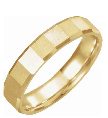 Geometric Pattern Men's Wedding Band