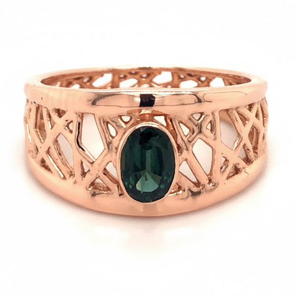 Green Sapphire Petite Connection Ring