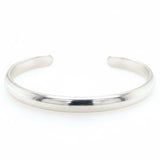 Solid Half Round .925 Sterling Silver Cuff C-Bracelet