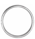 Flat Band with Hammer Finish & Milgrain