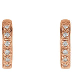 Hinged Diamond Hoop Earrings