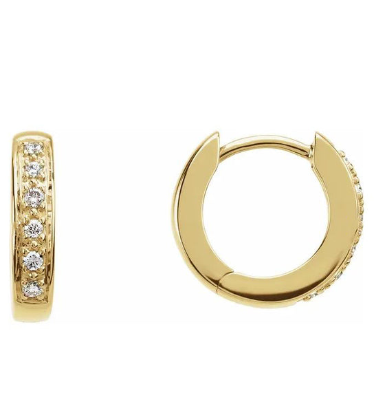 Hinged Diamond Hoop Earrings