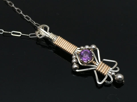 African Amethyst Charm Pendant