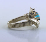 Wire Wrapped Swiss Blue Topaz Ring (Size 6)