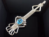 Swiss Blue Topaz Byzantine Pendant