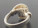 Wire Wrapped Indian White Topaz Ring (Size 5) Argentium Silver 14 Karat Gold Filled Wire Wrapped Jewelry