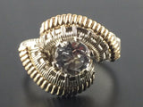 Wire Wrapped Indian White Topaz Ring (Size 5) Argentium Silver 14 Karat Gold Filled Wire Wrapped Jewelry