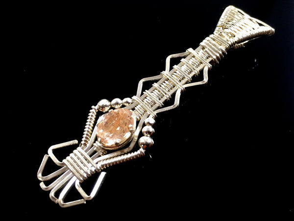 Rutile Quartz Fine Silver Pendant