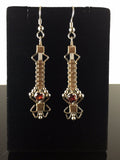 Almandine Garnet Prana Gemstone Drop and Dangle Earrings