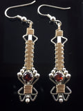 Almandine Garnet Prana Gemstone Drop and Dangle Earrings