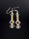 Almandine Garnet Prana Gemstone Drop and Dangle Earrings