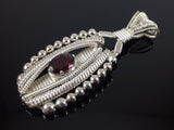 Almandine Garnet Beaded Pendant