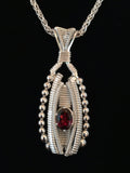 Almandine Garnet Beaded Pendant