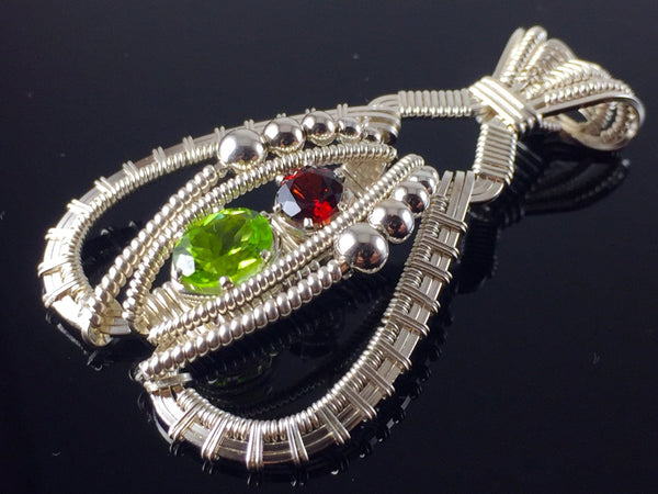 Peridot and Garnet Pulse Amulet