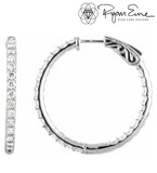 Inside/Outside Diamond Hoops 1.75 Carats