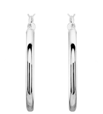 Sterling Silver Tube Earrings (Large)