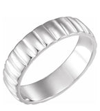 Grooved Pattern Wedding Band