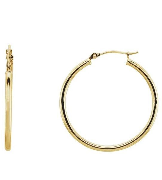 Medium Classic Gold Tube Earrings