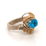 Swiss Blue Topaz Nebula Ring