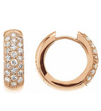 Pave Hinged Gold Earrings