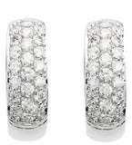 Pave Hinged Gold Earrings