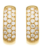 Pave Hinged Gold Earrings