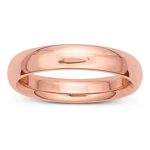 5 mm Rose Gold Classic Comfort Fit Wedding Band