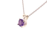 Amethyst Solitaire Pendant