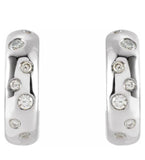 Speckled Diamond Hoops