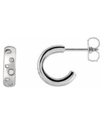 Speckled Diamond Hoops