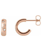 Speckled Diamond Hoops