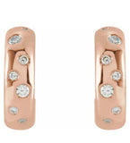 Speckled Diamond Hoops