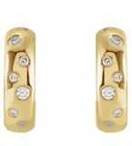 Speckled Diamond Hoops