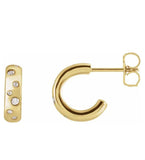 Speckled Diamond Hoops