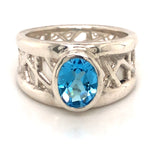 Swiss Blue Topaz Connection Ring