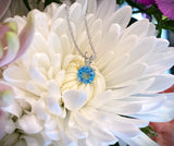 Swiss Blue Topaz Solitaire Pendant