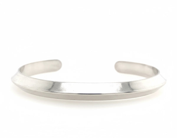 Solid Triangle .925 Sterling Silver Cuff C-Bracelet